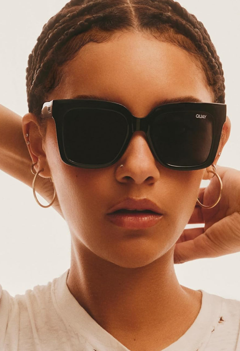 Quay Icy Square Matte Sunglasses