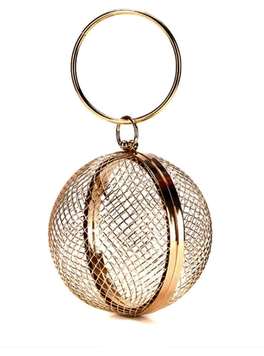 Golden Hollow Sphere Handbag